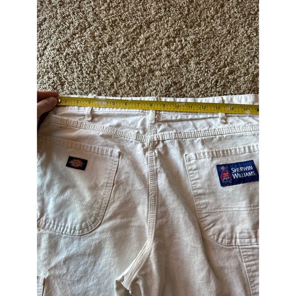 Dickies x Sherwin Williams 34x32 White Painted Painters Carpenter Workwear Pant - Picture 9 of 12